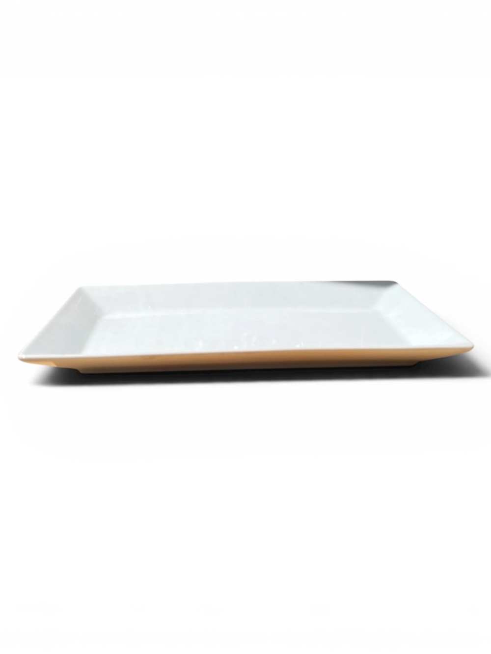 Modern White Porcelain Rectangular Serving Platter - Minimalist Entertaining